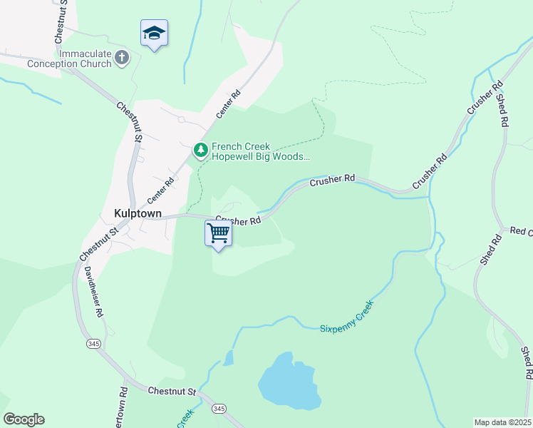 map of restaurants, bars, coffee shops, grocery stores, and more near 239 Crusher Road in Douglassville