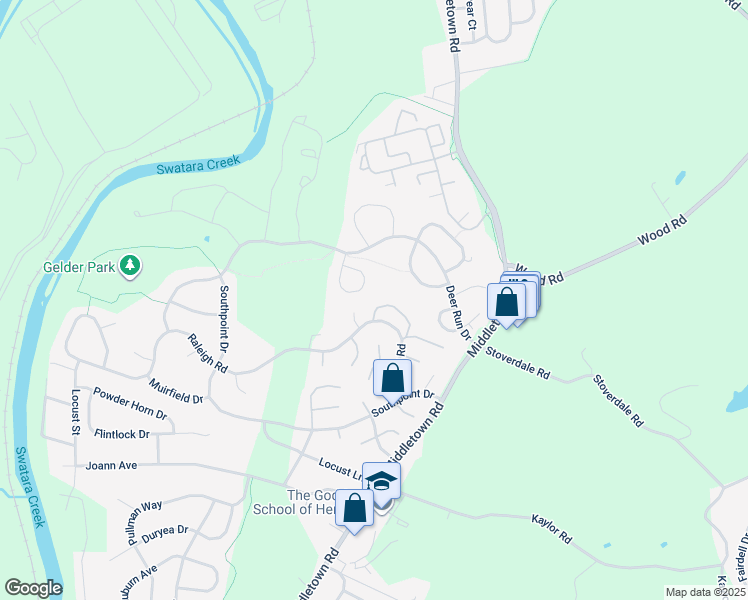 map of restaurants, bars, coffee shops, grocery stores, and more near 2069 Raleigh Road in Hummelstown