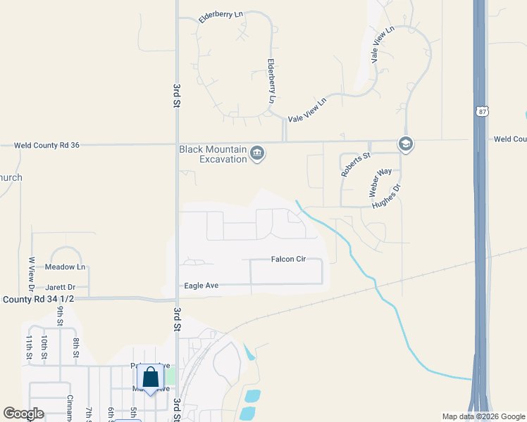 map of restaurants, bars, coffee shops, grocery stores, and more near in Mead