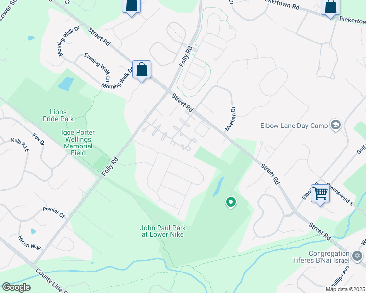 map of restaurants, bars, coffee shops, grocery stores, and more near 1405 Kingsbury Court in Warrington