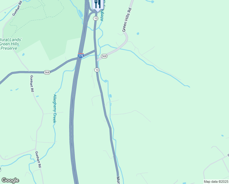 map of restaurants, bars, coffee shops, grocery stores, and more near 16 Englewood Lane in Mohnton
