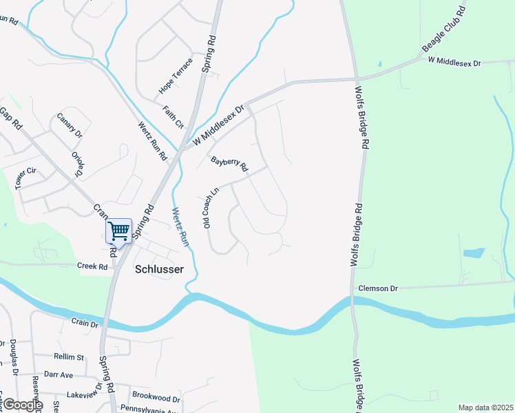 map of restaurants, bars, coffee shops, grocery stores, and more near 21 Bayberry Road in Carlisle