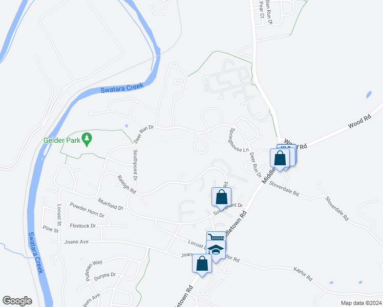 map of restaurants, bars, coffee shops, grocery stores, and more near 721 Creekside Drive in Hummelstown