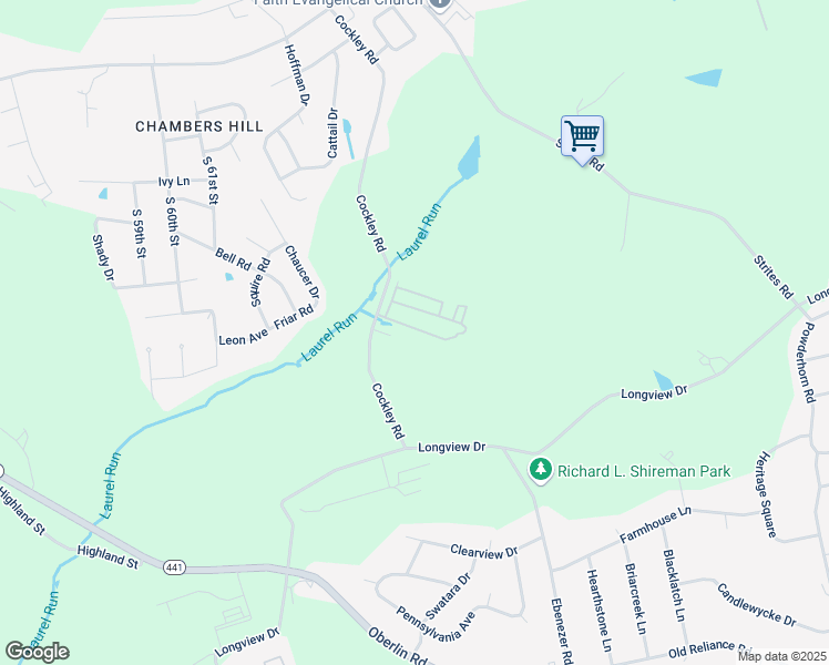 map of restaurants, bars, coffee shops, grocery stores, and more near 182 Wil-Lo Farm Lane in Harrisburg