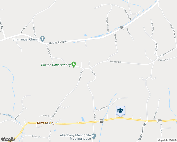 map of restaurants, bars, coffee shops, grocery stores, and more near 118 Gill Road in Mohnton