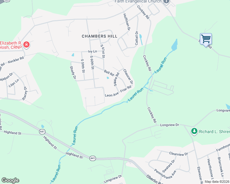 map of restaurants, bars, coffee shops, grocery stores, and more near 841 Squire Rd in Harrisburg