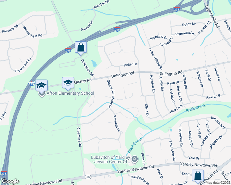 map of restaurants, bars, coffee shops, grocery stores, and more near 1236 Quarry Commons Drive in Morrisville