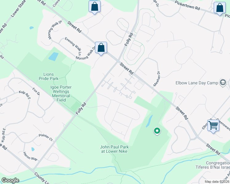 map of restaurants, bars, coffee shops, grocery stores, and more near 1603 Highgrove Court in Warrington