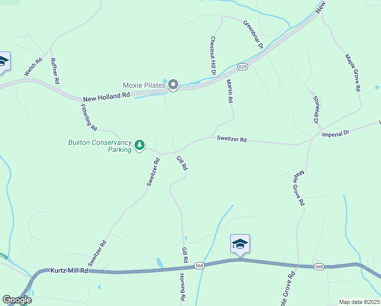 map of restaurants, bars, coffee shops, grocery stores, and more near 5183 Sweitzer Road in Mohnton