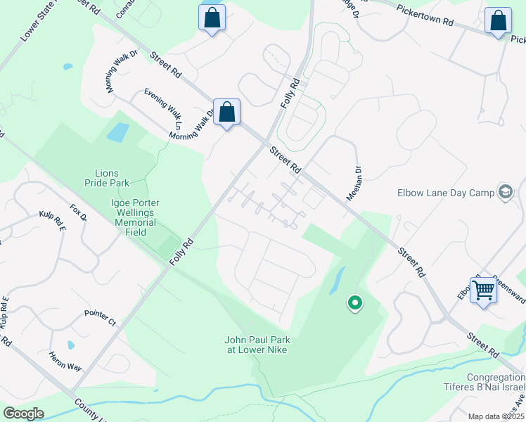 map of restaurants, bars, coffee shops, grocery stores, and more near 1609 Highgrove Court in Warrington