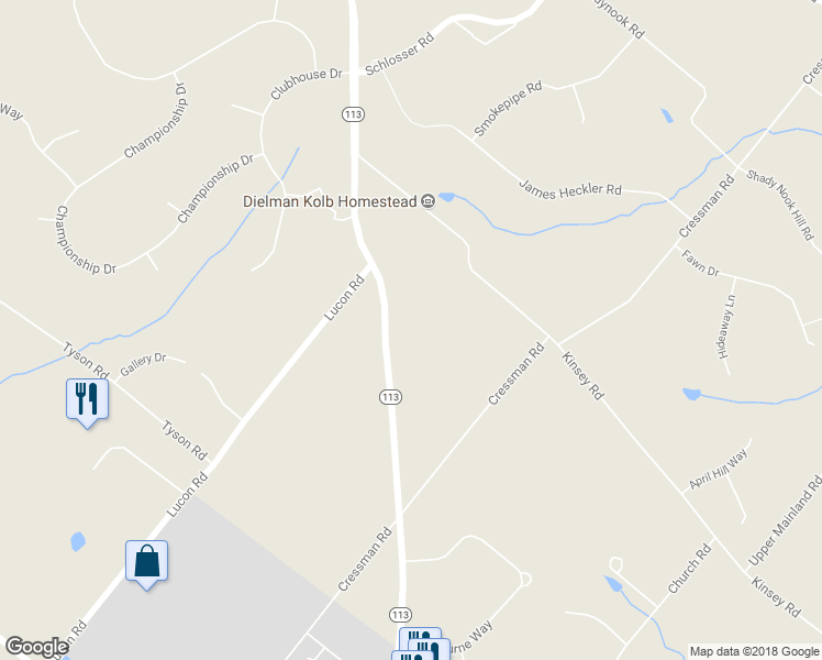 map of restaurants, bars, coffee shops, grocery stores, and more near 892 Harleysville Pike in Harleysville