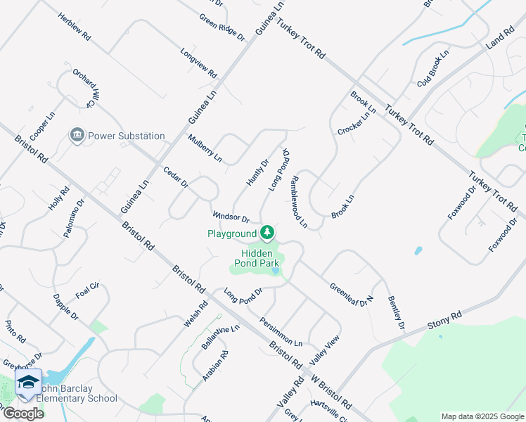 map of restaurants, bars, coffee shops, grocery stores, and more near 1515 Long Pond Drive in Warrington