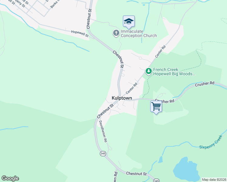 map of restaurants, bars, coffee shops, grocery stores, and more near 1046 Chestnut Street in Douglassville