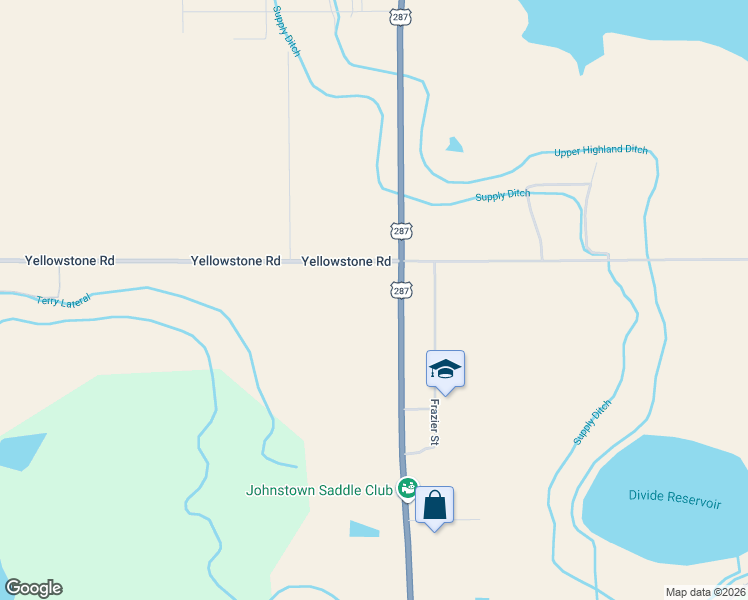 map of restaurants, bars, coffee shops, grocery stores, and more near 14923 Highway 287 in Longmont
