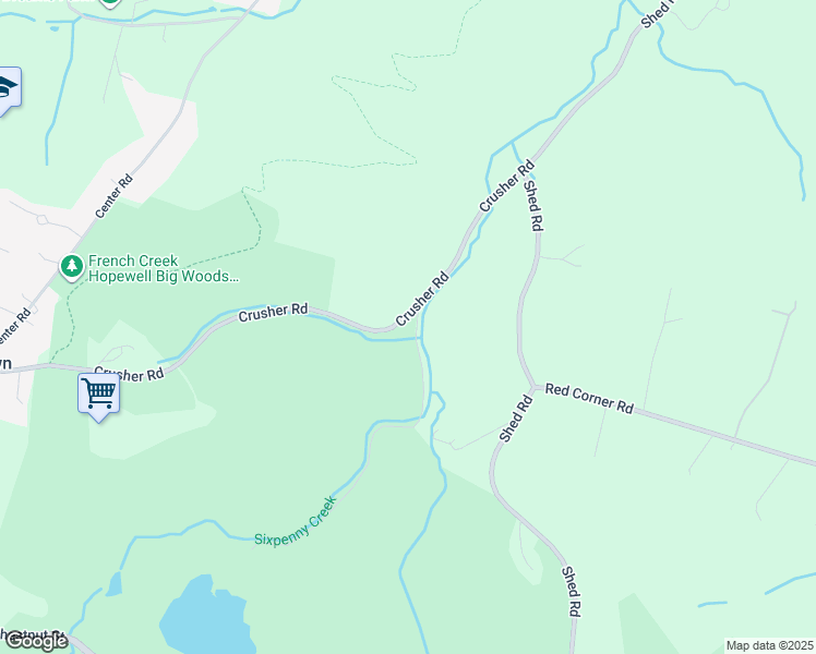 map of restaurants, bars, coffee shops, grocery stores, and more near 239 Crusher Road in Douglassville