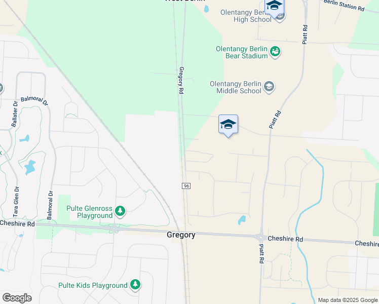 map of restaurants, bars, coffee shops, grocery stores, and more near 2747 Gregory Road in Delaware