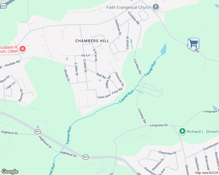 map of restaurants, bars, coffee shops, grocery stores, and more near 841 Squire Road in Harrisburg