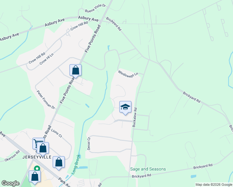 map of restaurants, bars, coffee shops, grocery stores, and more near 4 Breckenridge Court in Freehold