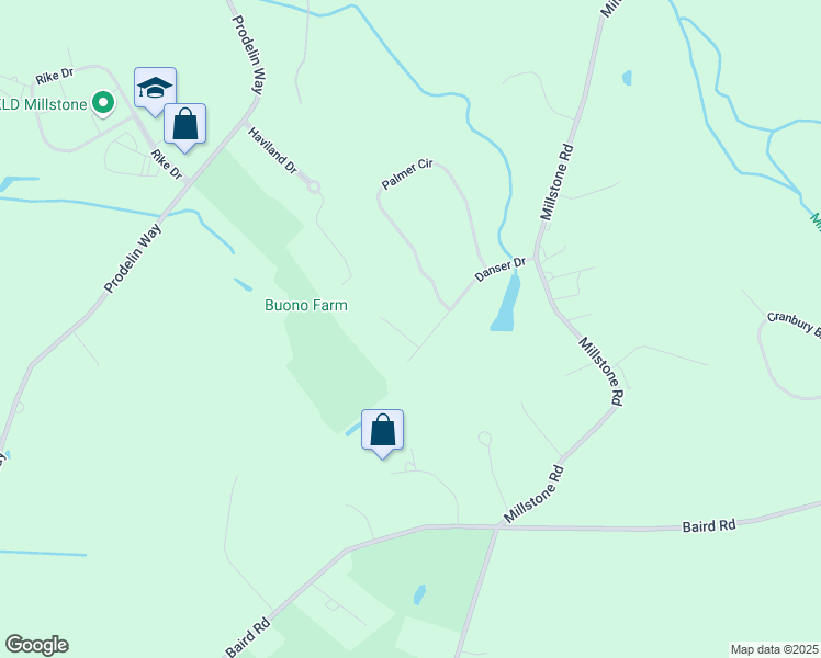 map of restaurants, bars, coffee shops, grocery stores, and more near 1 Chamberlain Court in Millstone