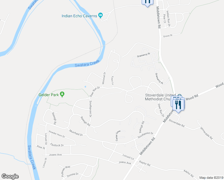 map of restaurants, bars, coffee shops, grocery stores, and more near 2052 Deer Run Drive in Hummelstown
