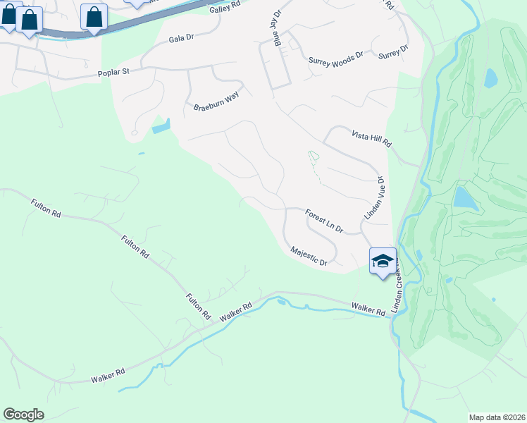 map of restaurants, bars, coffee shops, grocery stores, and more near 1027 Forest Lane Drive in Canonsburg