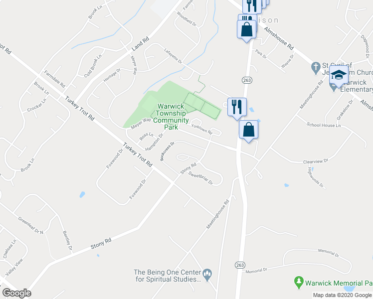 map of restaurants, bars, coffee shops, grocery stores, and more near 1698 Mayfield Circle in Jamison
