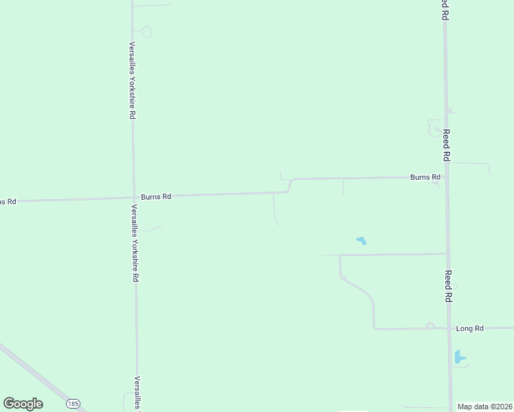 map of restaurants, bars, coffee shops, grocery stores, and more near 8449 Burns Road in Versailles