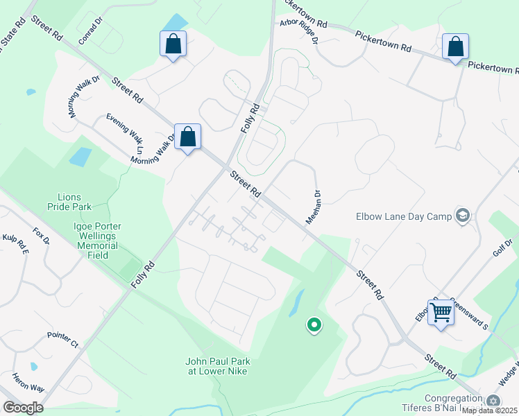 map of restaurants, bars, coffee shops, grocery stores, and more near 705 Barrington Court in Warrington