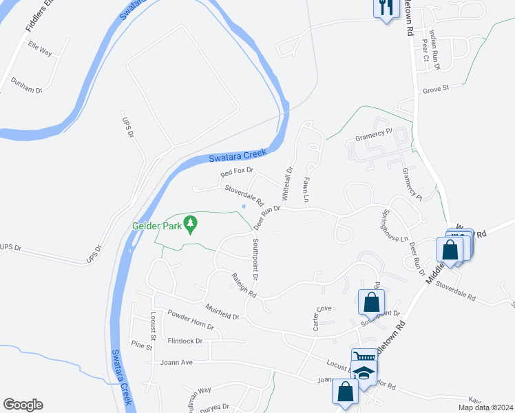 map of restaurants, bars, coffee shops, grocery stores, and more near 690 Stoverdale Road in Hummelstown