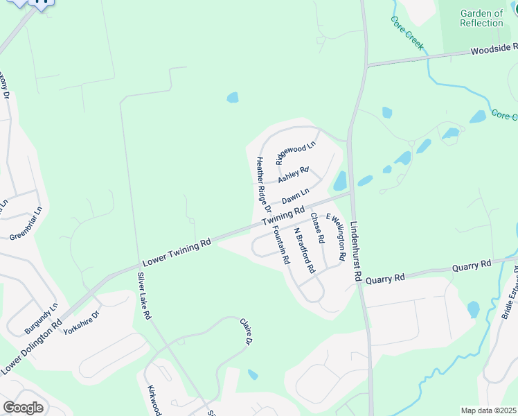 map of restaurants, bars, coffee shops, grocery stores, and more near 1389 Heather Ridge Drive in Newtown