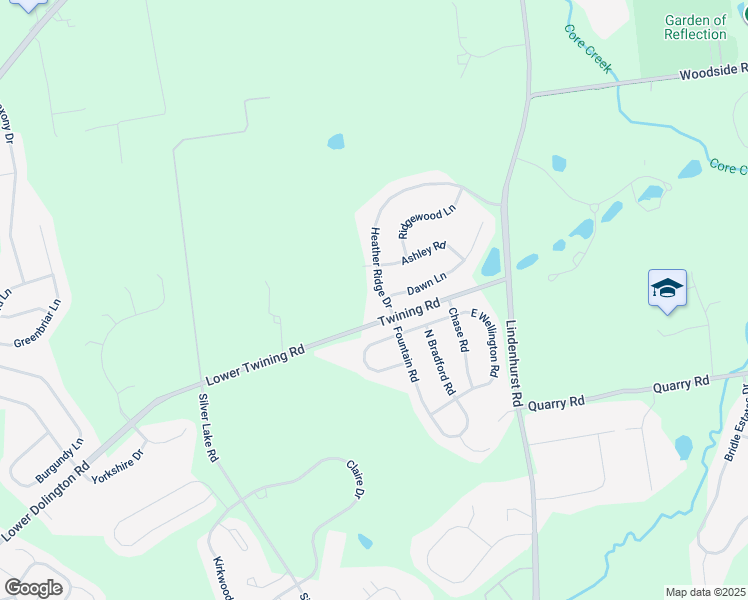 map of restaurants, bars, coffee shops, grocery stores, and more near 1389 Heather Ridge Drive in Newtown