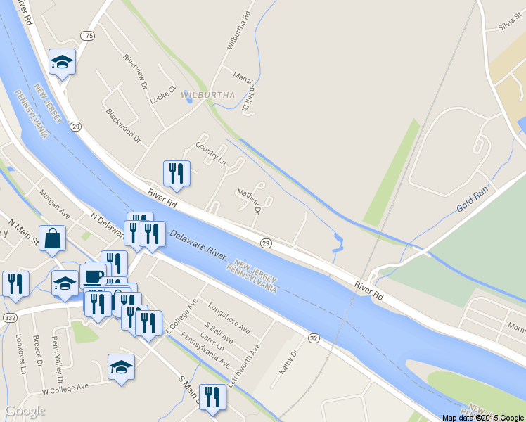 map of restaurants, bars, coffee shops, grocery stores, and more near 4 Rebecca Court in Trenton