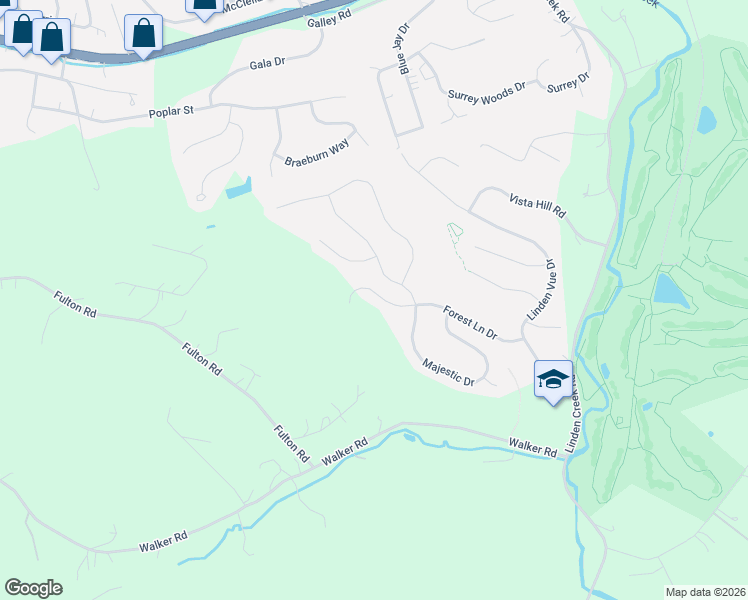 map of restaurants, bars, coffee shops, grocery stores, and more near 1027 Forest Lane Drive in Canonsburg
