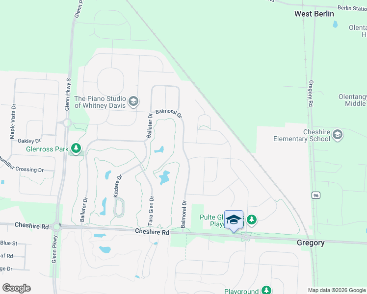 map of restaurants, bars, coffee shops, grocery stores, and more near 1121 Balmoral Drive in Delaware