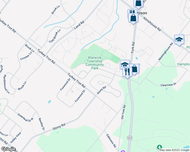 map of restaurants, bars, coffee shops, grocery stores, and more near 1661 Rockcress Drive in Jamison