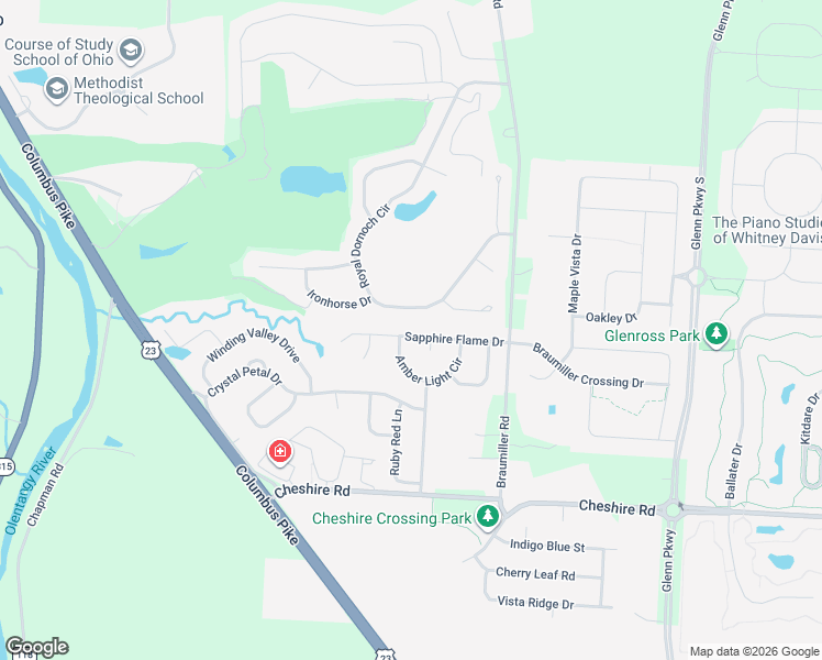 map of restaurants, bars, coffee shops, grocery stores, and more near 983 Sapphire Flame Drive in Delaware