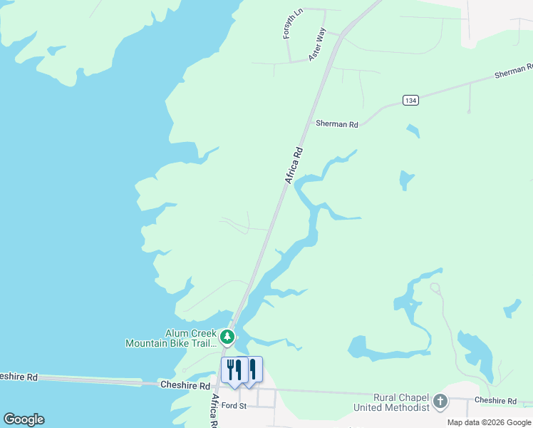 map of restaurants, bars, coffee shops, grocery stores, and more near 1820 Africa Road in Galena