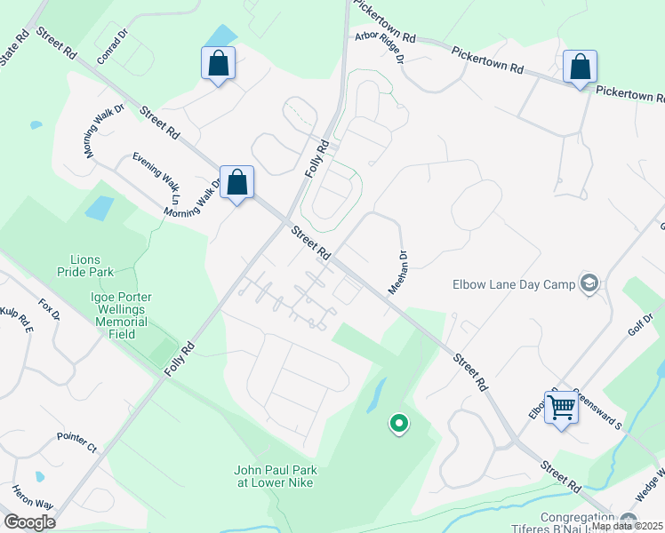 map of restaurants, bars, coffee shops, grocery stores, and more near 705 Barrington Court in Warrington