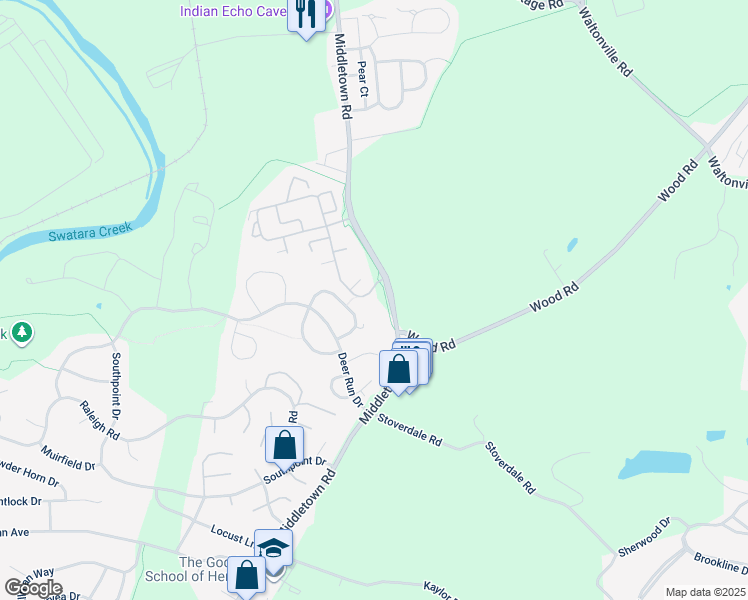 map of restaurants, bars, coffee shops, grocery stores, and more near 2151 Gramercy Place in Hummelstown