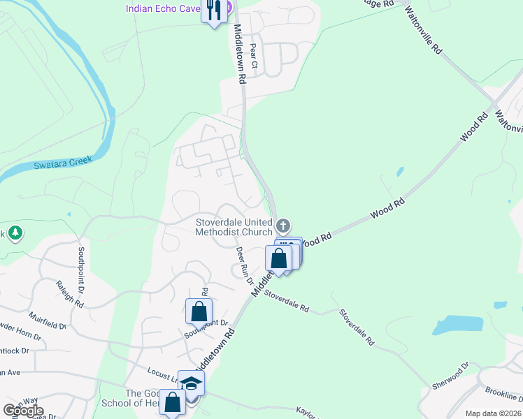 map of restaurants, bars, coffee shops, grocery stores, and more near 2151 Gramercy Place in Hummelstown