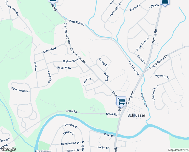 map of restaurants, bars, coffee shops, grocery stores, and more near 204 Cranes Gap Road in Carlisle