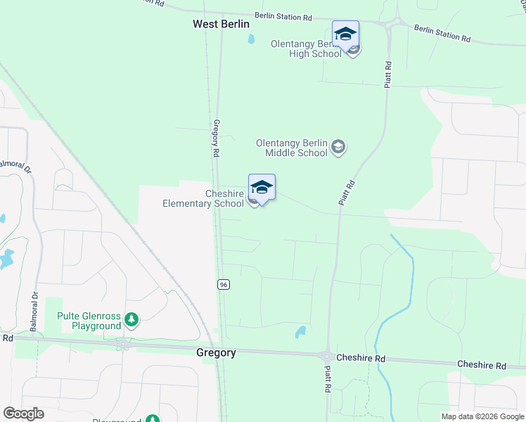 map of restaurants, bars, coffee shops, grocery stores, and more near 2681 County Road 96 in Delaware