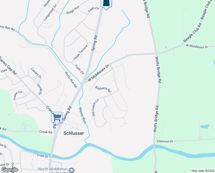 map of restaurants, bars, coffee shops, grocery stores, and more near 3 Old Coach Lane in Carlisle