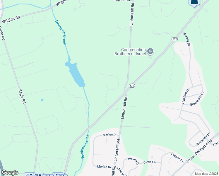 map of restaurants, bars, coffee shops, grocery stores, and more near 23 Bayshore Drive in Newtown