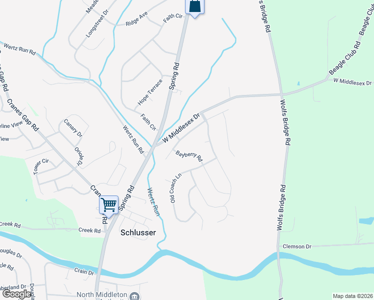 map of restaurants, bars, coffee shops, grocery stores, and more near 3 Old Coach Lane in Carlisle