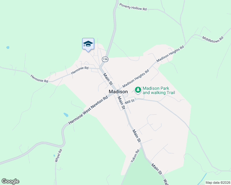 map of restaurants, bars, coffee shops, grocery stores, and more near 228 Main Street in New Stanton