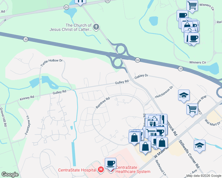 map of restaurants, bars, coffee shops, grocery stores, and more near 7 Legend Hollow Court in Freehold