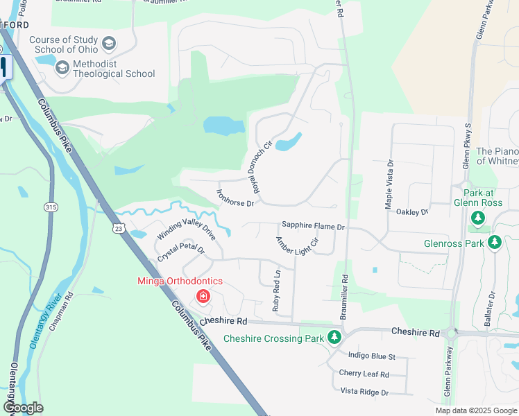 map of restaurants, bars, coffee shops, grocery stores, and more near 516 Ironhorse Drive in Delaware