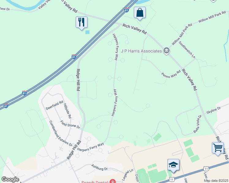 map of restaurants, bars, coffee shops, grocery stores, and more near 9 Grayhawk Way North in Mechanicsburg