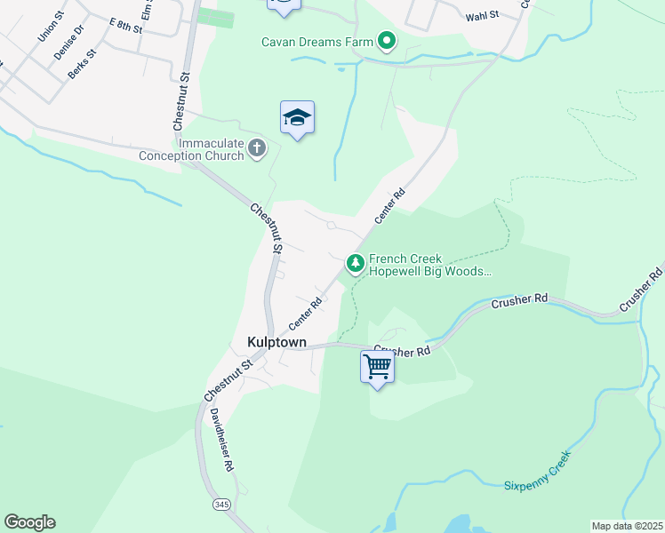 map of restaurants, bars, coffee shops, grocery stores, and more near 170 Center Road in Douglassville